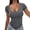 Gray, variant on Staron Women's Casual V-Neck Short Sleeve Pullover Top Solid Color Basic Tee Blouse, White L
