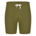 thumbnail image 5 of Penkiiy Men's Solid Color Casual Outdoor Sports Pocket Lace-up Elastic Shorts Mens Summer Shorts with Pockets Hiden Drawstring L Green On Sale, 5 of 5