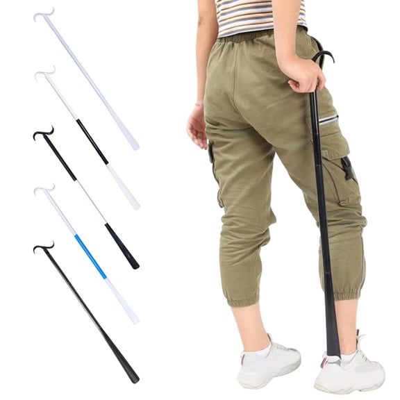 JASKFLY Multi Functional Sock Aid for Seniors and Pregnant Women Assistive Dressing Aid with Long Handled Shoehorn