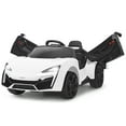 thumbnail image 5 of Costway 12V Kids Ride On Car 2.4G RC Electric Vehicle w/ Lights MP3 Openable Doors White, 5 of 8