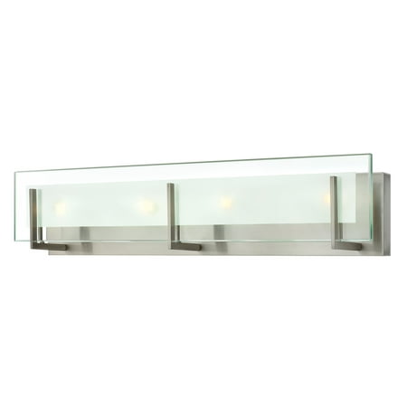 Hinkley Latitude Hinkley 5654BN Contemporary Modern Four Light Bath from Latitude collection in Pwt, Nckl, B/S, Slvr.finish, ()