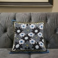 thumbnail image 5 of Amrita Sen Sun Flowers Throw Pillow in Gray Brown Blue 16x16, 5 of 5