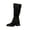 Black, variant on Black Womens Fashion Casual Versatile Style Multi Color Buckle Boots Fall Winter Trendy Heel Textured Long Boots Heel Height 55Cm 21.7In Size 36 Eu 36 Uk 35 Us 5.5 Foot Length 23Cm 9.06In