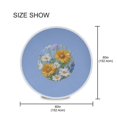 thumbnail image 4 of 60 Inch Round Tablecloth with White Lace Trim Fall Table Cover for Elegant Dining Decor Sunflowers and Daisies, 4 of 8