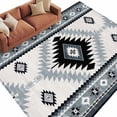 thumbnail image 2 of Brown Beige Boho Area Rug 6x9 FT, Non Slip Living Room Throw Carpet, Southwestern Ethnic Abstract Geometric Washable Soft Large Floor Carpet Non-Shedding Rug for Bedroom Dining Room Play Room, 2 of 9