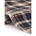 thumbnail image 5 of Unique Bargains Women's Casual Boyfriend Plaid Button Down Flannel Shirt XL White Dark Blue, 5 of 5