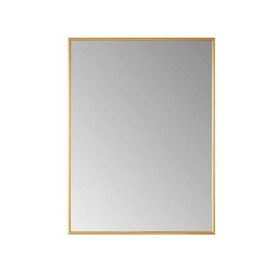 Vinnova Viella 24" Bathroom Vanity Aluminum Framed Wall Mirror in Gold