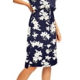 thumbnail image 2 of Vestido Simier Fariry para mujer, casual, de verano, con estampado floral, lirio azul, 2 of 6