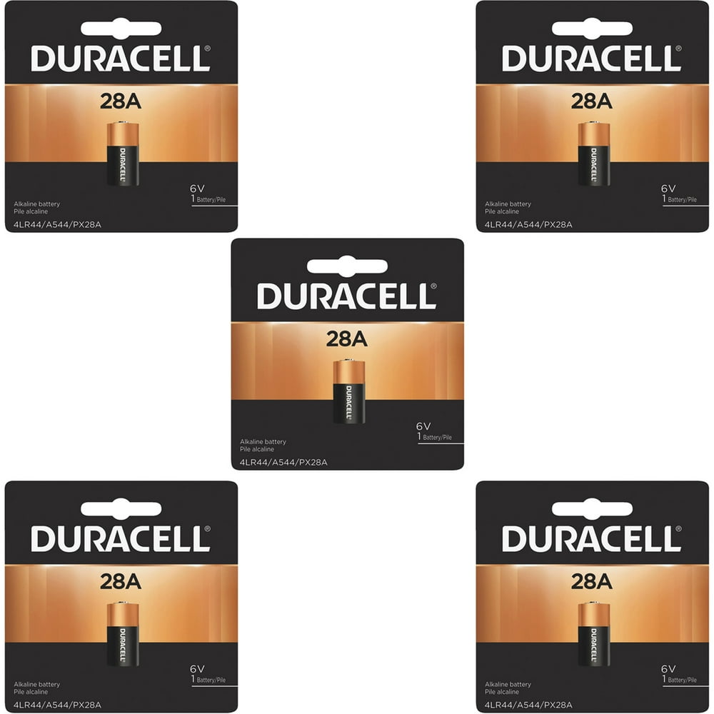 5x Duracell 28A 6V Battery Replacement for A544, PX28A, 476AF, 4LR44