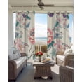 thumbnail image 6 of Vintage Floral Kitchen Curtains Watercolor Farmhouse Botanical Flowers Cafe Short Curtains for Bathroom Blackout Window Curtain Grommet Small Window Treatment Drapes for Bedroom Living Room 42"x45"x2, 6 of 9