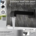 thumbnail image 3 of Black Shower Faucet Set with 6 Inch Matte Black Rain Shower  and Tub Spout, 3 of 7