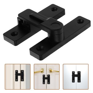 Small Dog Kennel Universal Gate Hardware Kit For 1-3/8 & 2-3/8 Pipe - Heavy Duty Hinges With Padlock Latch (5-Piece Set) Gate Latches