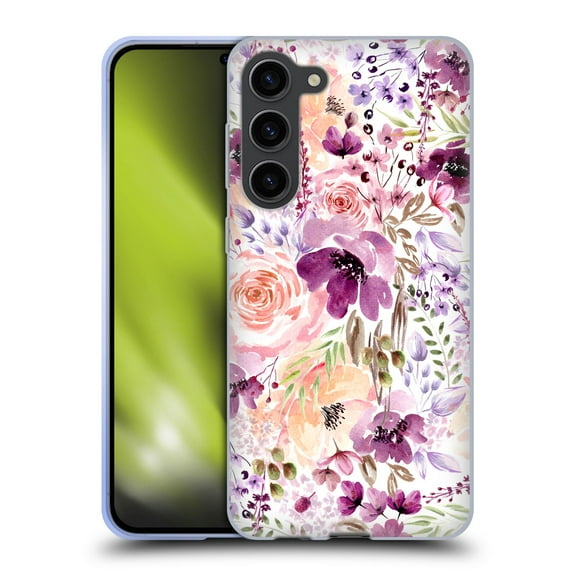 Head Case Designs Officially Licensed Anis Illustration Flower Pattern 3 Floral Chaos Soft Gel Case Compatible with Samsung Galaxy S23 5G