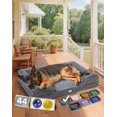 thumbnail image 1 of Sofá cama para perros OhGeni, sofá ortopédico con forma de gato grande, espuma viscoelástica, 1 of 8
