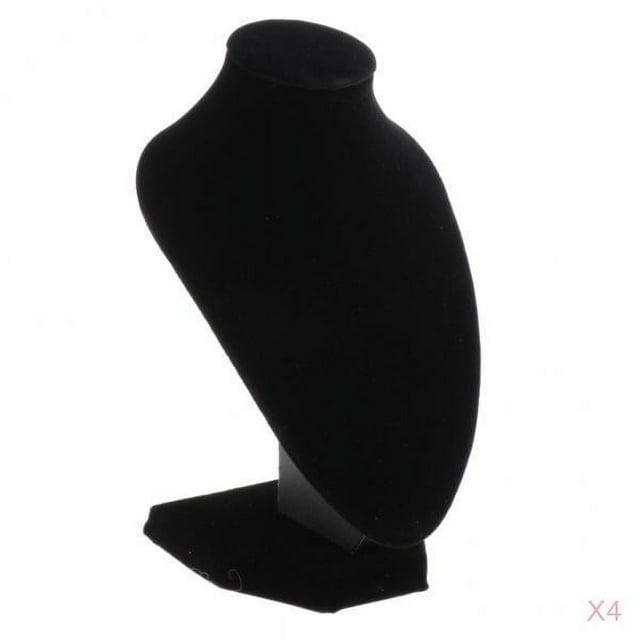 4x Collar de Negro Busto Exhibición de Joyas de Soporte 5.91x3.94 ''