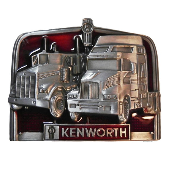 Kenworth Trucks Pewter Finish Metal/Enamel Belt Buckle