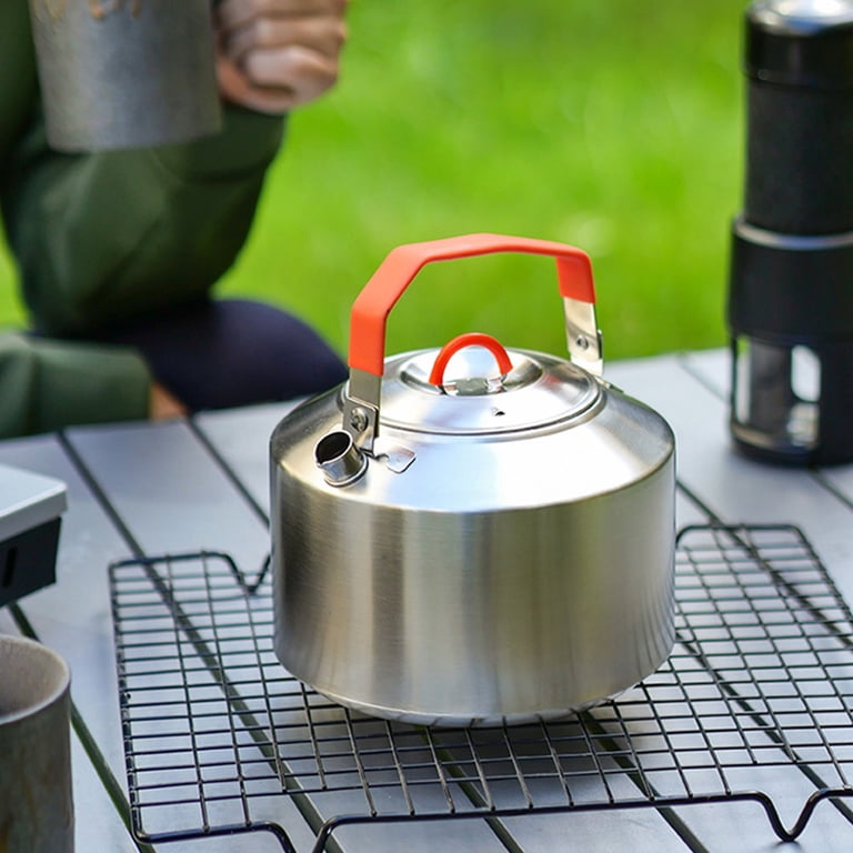 kettle outdoor Bulin Camping Kettle, 2.2L Large Portable Stovetop Camp Tea Coffee Pot or cooking Glacier Stainless 1 Liter Tea