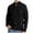 Black, variant on Alkepwun Mens Cardigan Sweater Button Down Stand Collar Round Neck Pullover Long Sleeved Loose Base Shirt Top Sweater