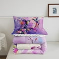 thumbnail image 5 of Erosebridal Animal Hummingbird Comforter Sets,Colorful Floral Comforters & Duvets,Bird Bedroom Decor,Breathable,Reversible,2pcs, 5 of 7