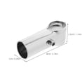 thumbnail image 2 of OUNONA 4pcs Heavy Duty Stainless Steel Chain Link Fence Clamp End Rail Clamps Joint Pipe For Railing Pipes Fences, 2 of 8