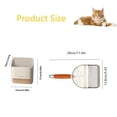 thumbnail image 2 of 1 Pack Extra-Thick Stainless Steel Cat Litter Scoop with Holder, Heavy Duty Metal Poop Scooper for Multi-Cat Households(Scoop+Holder), 2 of 7