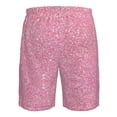 thumbnail image 6 of Kll Glitter Pink Men'S Casual Summer Beach Shorts Hawaiian Shorts With Pockets-Large, 6 of 9