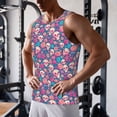 thumbnail image 5 of Fuzoiu colorful Skull flower Print Men's Workout Tank Tops,Sleeveless Gym Shirt Quick Dry,Fitness Bodybuilding T-Shirt,Muscle Athletic Workout Tee-4X-Large, 5 of 7