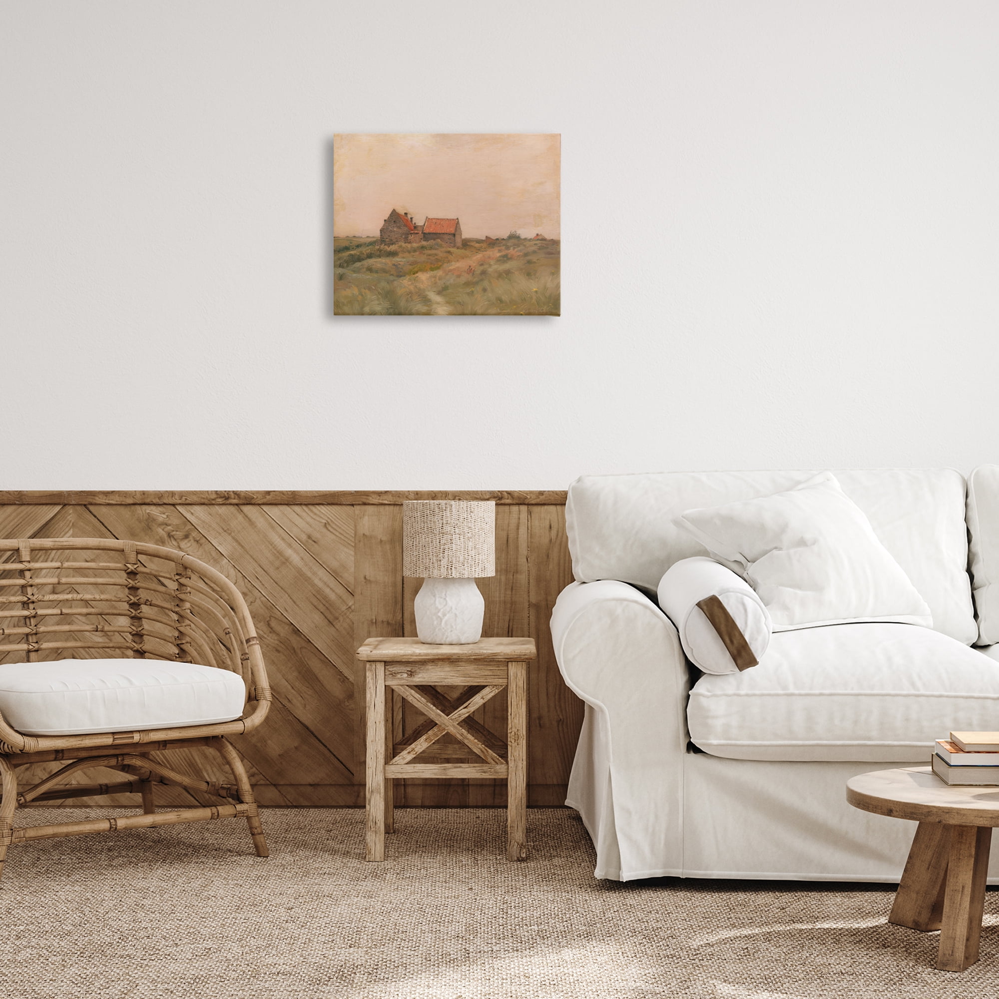 Stupell Industries Cottage on October Day Landscape & Nature Painting Wrapped Canvas Art Print Wall Art, 20 x 16