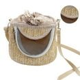 thumbnail image 4 of Bolsa de hombro para hámster, transpirable, suave, cálida, con correa ajustable, pequeña bolsa de transporte para cobayas, petauro del azúcar, talla única, color café claro, 4 of 13