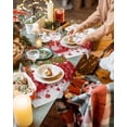 thumbnail image 3 of Christmas Trees Placemats Set of 4 Xmas Ball Green Leaf Winter Snowflake Red Heat Insulation Washable Place Mats, Rustic Non-Slip Table Mats for Dining Table Party Kitchen Decor,13x19 Inch, 3 of 4