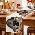 thumbnail image 5 of Table Runner - 90 Inch Long, Beige Easter Bunny Kitchen Dining Table Runner Dresser Scarves, Spring Retro Farmhouse Rabbits Floral Farmhouse Decor for Coffee Tables Wedding Party Banquet, 5 of 8