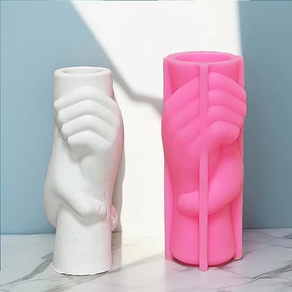 Osdhezcn Creative Vase Resin Mold Hand Holding Concrete Cement Gypsum Silicone Mold DIY Flower Arrangement Craft Home Decorations