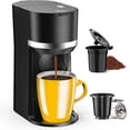 thumbnail image 4 of Single Serve Coffee Maker for K-Cup and Ground Coffee, Fast Brew, 6-12 oz Brew Sizes One Cup Coffee Machine Fits 5.5" Mugs, One-Button Small Coffee Maker with Descaling Reminder,Black, 4 of 4