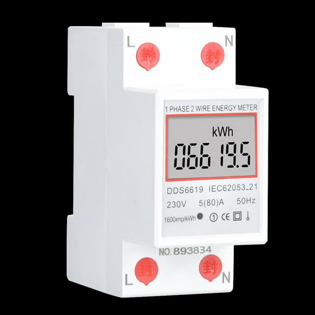 Electronic Power Meter, Intelligent Single Phase Energy Meter For Measuring Electrical Energy