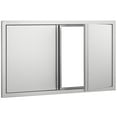 thumbnail image 4 of VEVOR BBQ Access Door, 36W x 21H Inch Double Outdoor Kitchen Door, Stainless Steel Flush Mount Door, Wall Vertical Door with Recessed Handles , for BBQ Island, Grilling Station, Outside Cabinet, 4 of 9