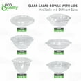 50 PACK 32oz Clear Disposable Salad Bowls with Lids Clear Plastic Disposable Salad Containers