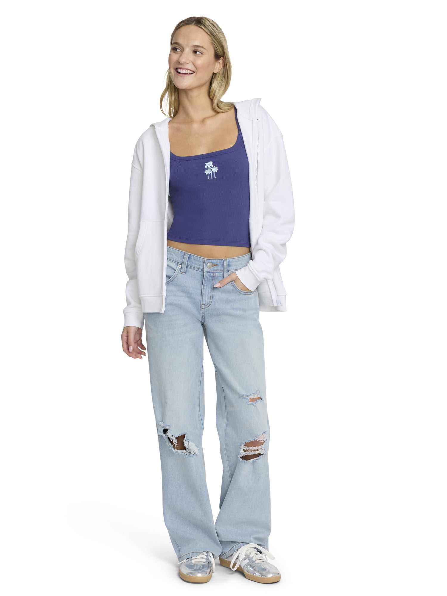 Mills by Millie Bobby Brown Women's Fleece Zip Hoodie, Sizes XXS-XXL