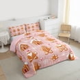 thumbnail image 3 of Manfei Kids Cartoon Gingerbread Bedding Comforter Set, Xmas Santa Claus Twin Comforter Sets, Merry Christmas Bedding Set, Luxury Bedroom Decor, Reversible 2pcs, 3 of 8