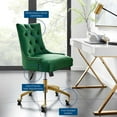 thumbnail image 7 of Modway Regent Tufted Performance Velvet Office Chair in Gold Emerald, 7 of 7