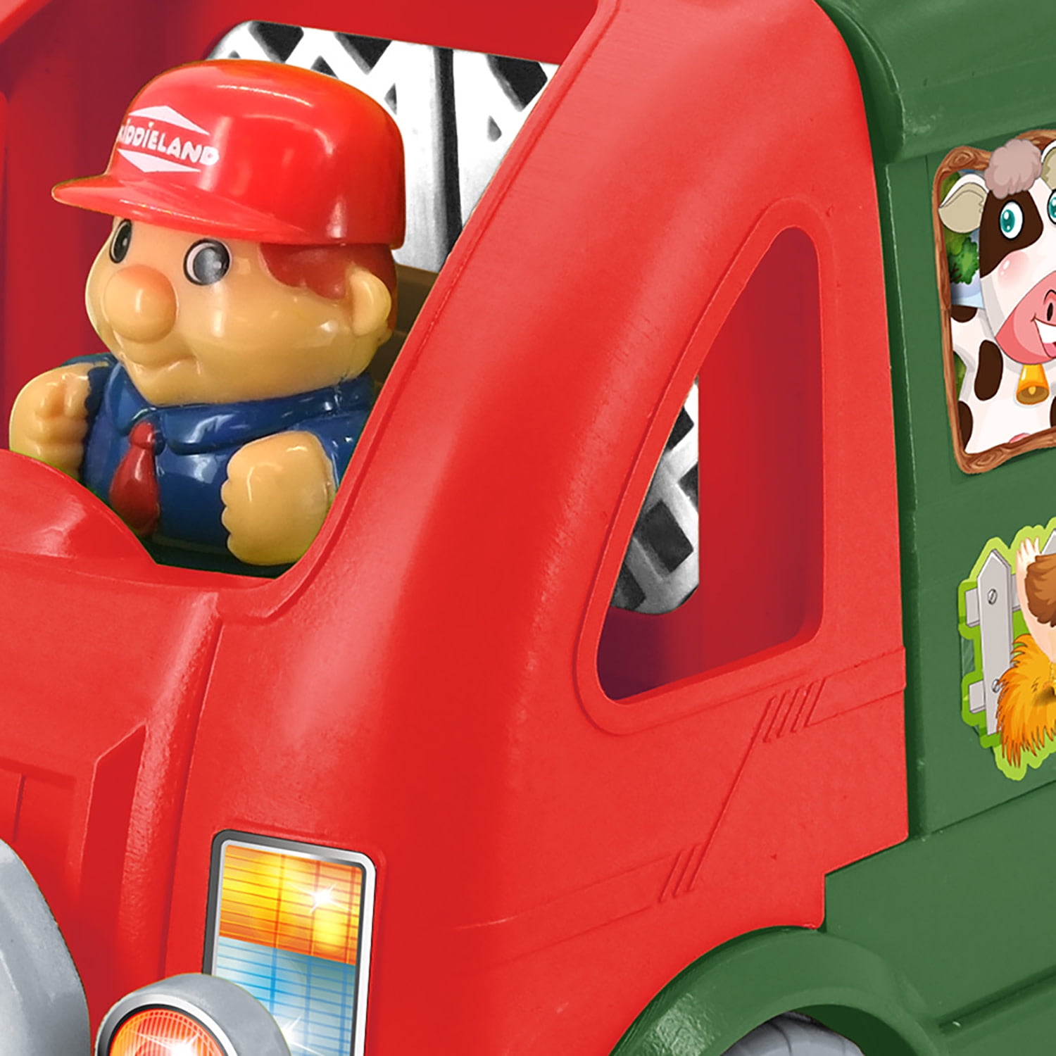 Kiddieland: Farm Activity Camper - Vehicle Opens To Reveal A Playground, Sound Effects, Animal & Farmer Figurines, Toy Accessories, Kid-Toddler 12mo+
