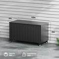 thumbnail image 7 of GONICHA 150 Gallon Outdoor Storage Box with Swivel Wheels,Waterproof Deck Box with Lid for Patio Furniture, Garden Tools, Outdoor Cushion,Black, 7 of 7