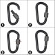thumbnail image 5 of Paquete de 10 mosquetones YUANXCMXG cierre hebilla de puerta de aluminio negro, 5 of 5
