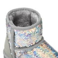 thumbnail image 5 of Kushyshoo Girls Snow Boot Gray Sparkle Sequins Winter Boots Lightweight for Little Kids Size 11, 5 of 8