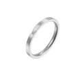 thumbnail image 1 of Anillo de un solo diamante de grano fino Anillo de pareja de micro diamantes de oro rosa Anillo de acero de titanio para mujer Estilo vanguardista, 1 of 6