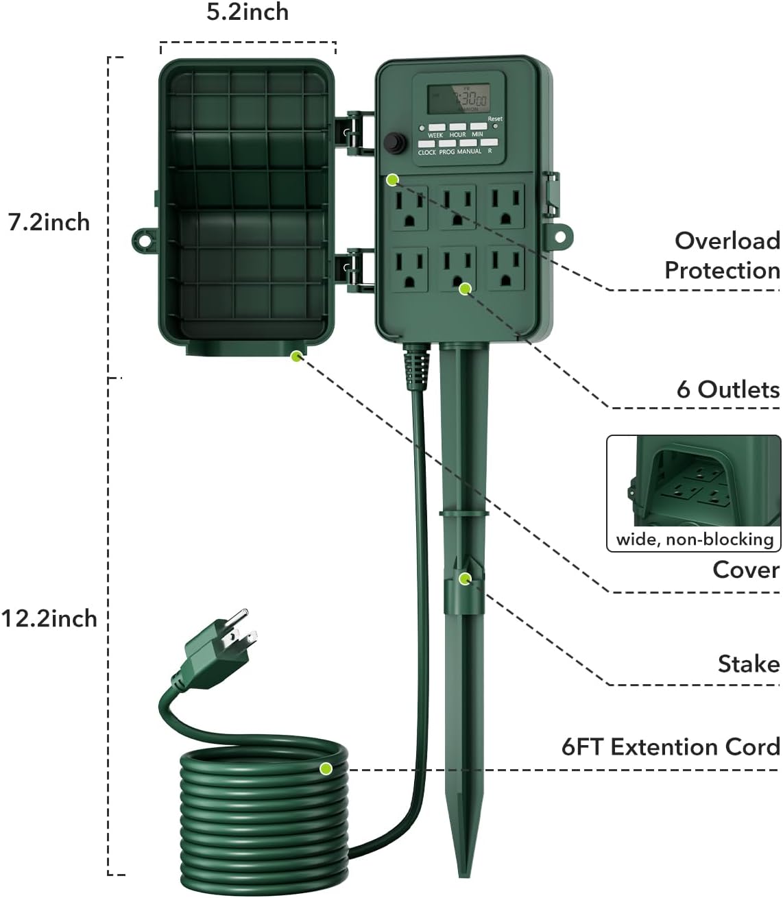 BN-LINK 7-Day Digital Outdoor Timer with Stake photo 5