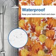 thumbnail image 4 of Thanksgiving Fall Harvest Shower Curtain Set, 72" x 72" Waterproof Polyester Bathroom Curtain with 12 Hooks, Rustic Farmhouse Orange Pumpkin Vintage Home Decor for Restroom, 4 of 7