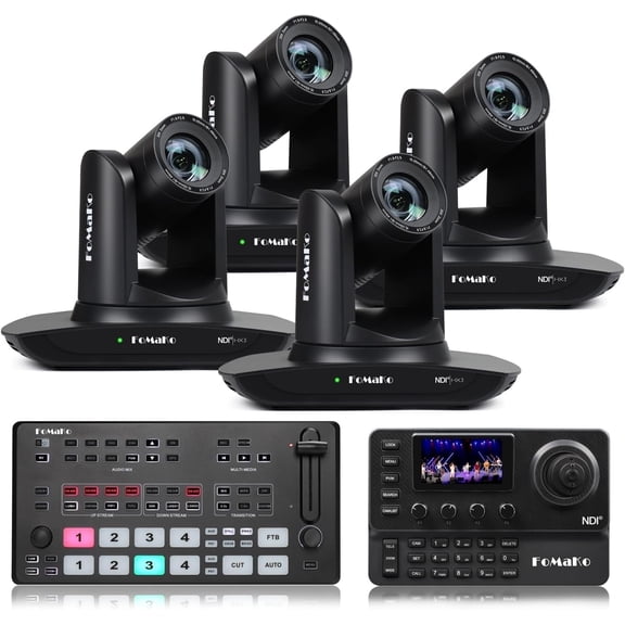 FoMaKo 20x NDI PTZ Camera Bundle(FMK20UH NDI-B X4 M1 KC606N)