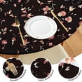thumbnail image 4 of Pioneer Flower Floral Print Pattern Round Fitted Tablecloth with Elastic Edge,Dining Table Cover Waterproof,Outdoor Round Tablecloth for Camping,Dining,Indoor and Outdoor, 4 of 7