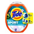 thumbnail image 1 of Tide Power Pods Sport Laundry Detergent Pacs, Advanced Sweat + Stain Fighter, laundry soap detergent pacs, 45 Count, 1 of 19