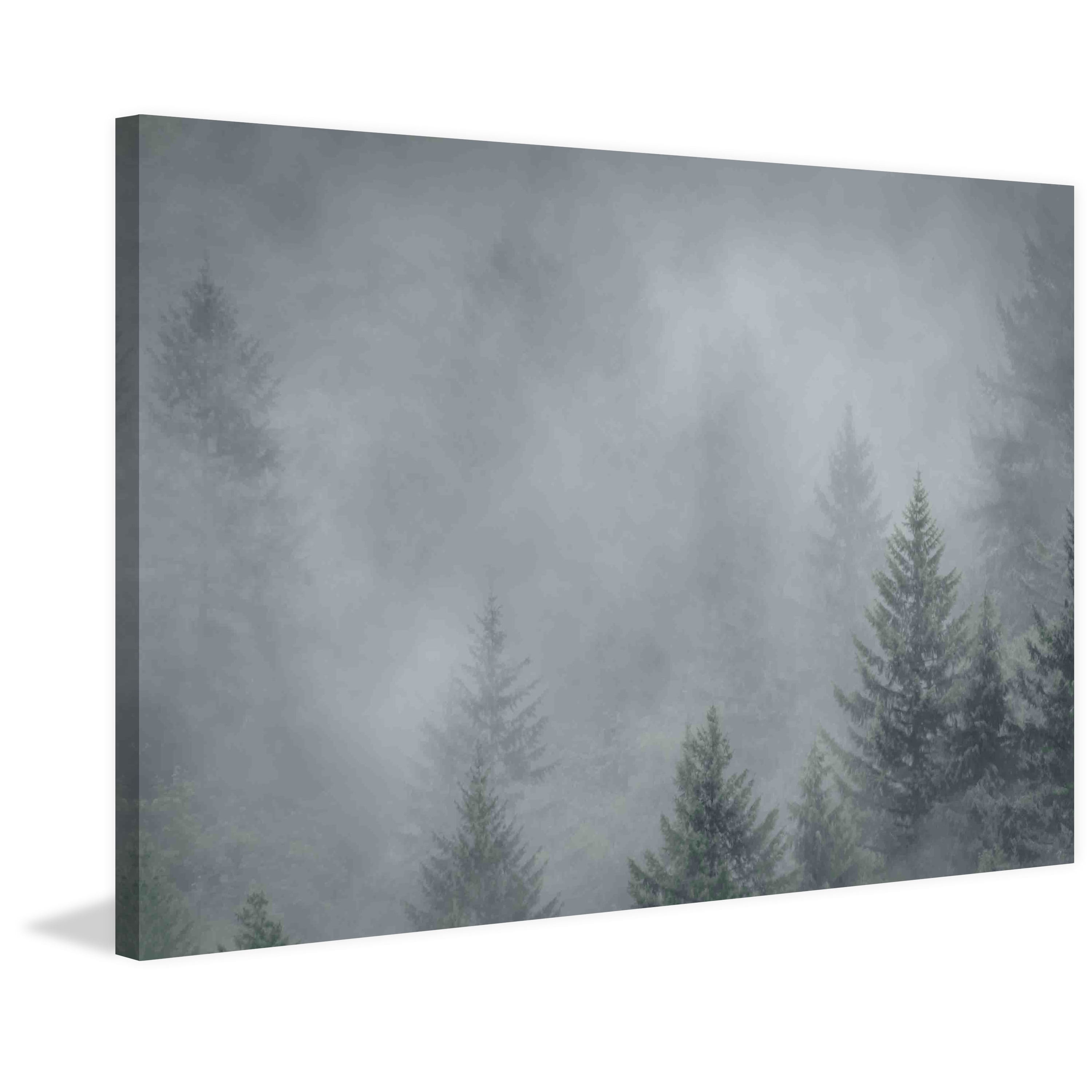 Marmont Hill 'Foggy Pines' by Don Schwartz Painting Print on Wrapped Canvas